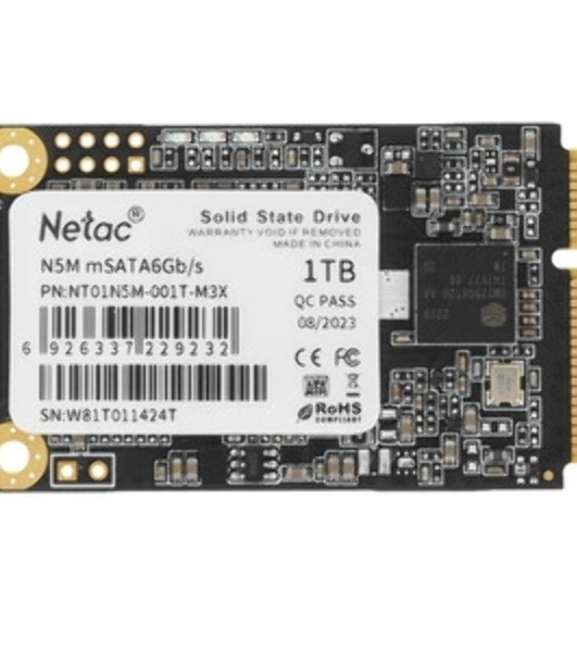 Накопитель SSD Netac N5M, 1000Gb, mSATA, R/W 560/520