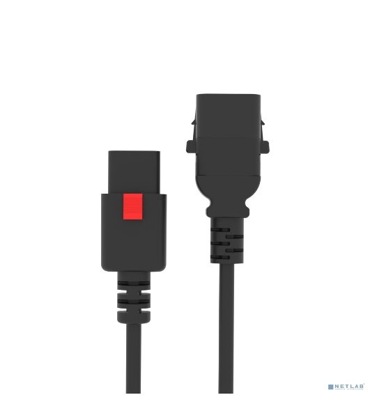 Кабель питания Filum FL-PC-CEE7/7-C13F-C1-1.0-BK с фиксацией, 3х1,0мм, 220В, 10А, черный, 1,0м