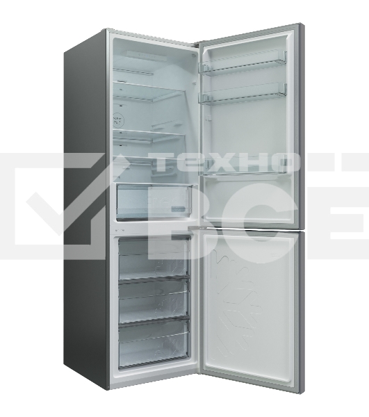 Холодильник Candy CCRN 6180S Комби, 185x59.5x65.7 см, No Frost, полезный объем 333 (227/106) литров, А класс, 40 дБ, 1 компрессор, R600 a, ST, электронное управление внутри на верхней панели, освещение камеры LED (светодиодное), потреление энергии 408кВтч