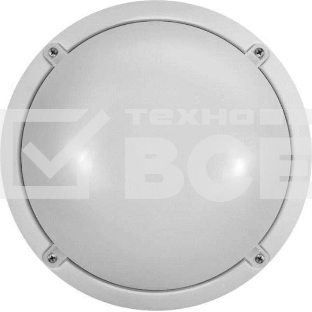 Светильник светодиодный ЖКХ Онлайт 71686 OBL-R1-12-4K-WH-IP65-LED