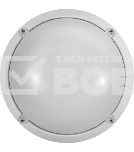 Светильник светодиодный ЖКХ Онлайт 71686 OBL-R1-12-4K-WH-IP65-LED