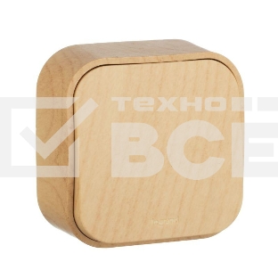 Выключатель 10A 1клав., дерево Quteo 