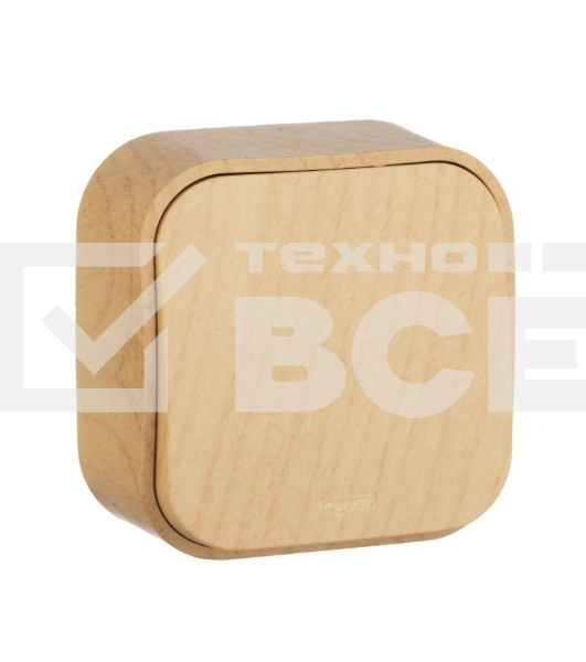 Выключатель 10A 1клав., дерево Quteo 