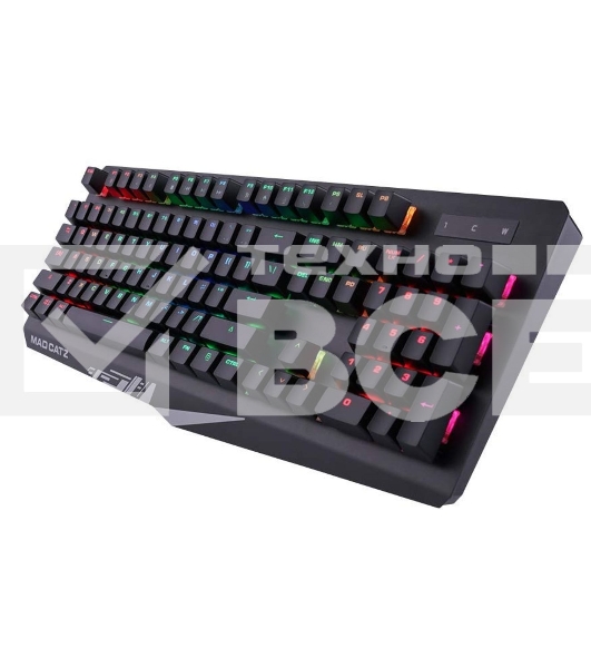 Игровая клавиатура черная Mad Catz S.T.R.I.K.E. 4 (Cherry Red Switch, RGB подсветка, аллюминиевая рама, USB)