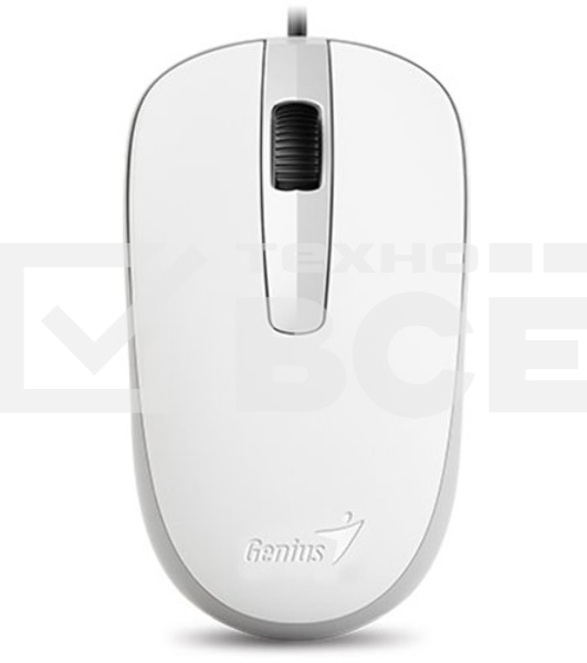 Мышь проводная Genius DX-120 белый, 1000 dpi, USB, кнопки - 3
