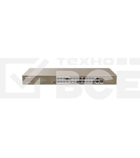 Мегабитный неуправляемый PoE-коммутатор с 26 портами Tenda F1126P-24-250W