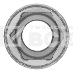 Головка торцевая, 17 мм, 6-гранная, CrV, под квадрат 1/2