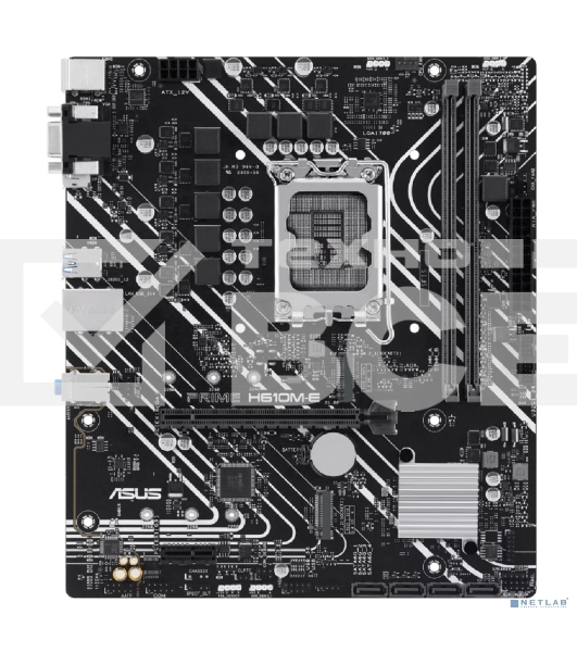 Материнская плата ASUS PRIME H610M-E-CSM, LGA 1700, Intel H610, 2xDDR5, 4xSATA, 2xM.2 PCIe 3.0 (x2, x4), 1xPCIe 4.0 x16, 1xPCIe x1, 1xHDMI, 1xDP, 1xVGA, 2xUSB-A 2.0, 2xUSB-A 3.2 Gen 1, 1x 1Gb LAN, 3x3.5 мм, 7.1, mATX