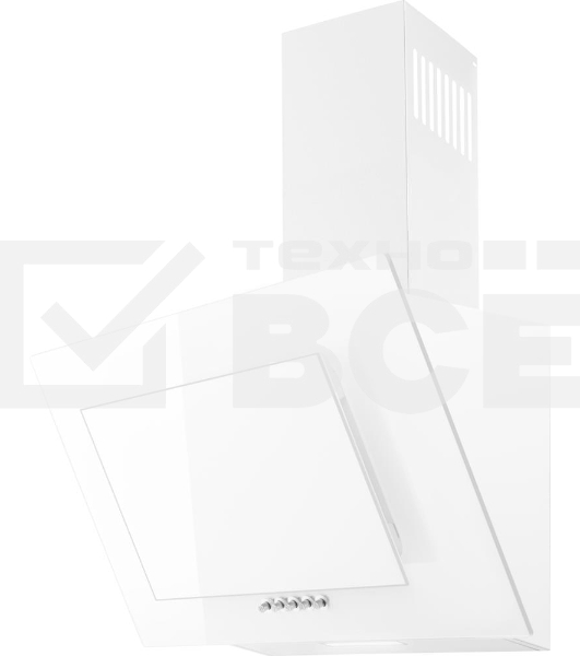 Вытяжка наклонная Weissgauff Zaurak 60 PB белый, 60 см, 900 куб. м/ч, 65 дБ