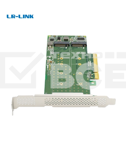 Переходник Lr-Link LRNV95N8 PCIe x8 to 2-Port M.2 NVMe Adapter, Supports 2*M.2 NVMe SSD for 2230, 2242, 2260,2280 and 22110mm