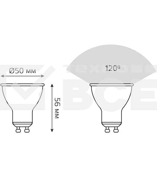 Лампа MR16 9W 830lm 4100K GU10 LED