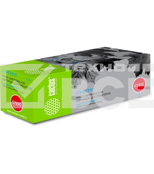 Картридж лазерный Cactus CS-C731C голубой (1800 стр.) для Canon LaserBase MF8230 i-Sensys/MF8280 i-Sensys