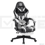 Кресло игровое Defender Aspect черный/белый, класс 4, PU, подножка, фото2