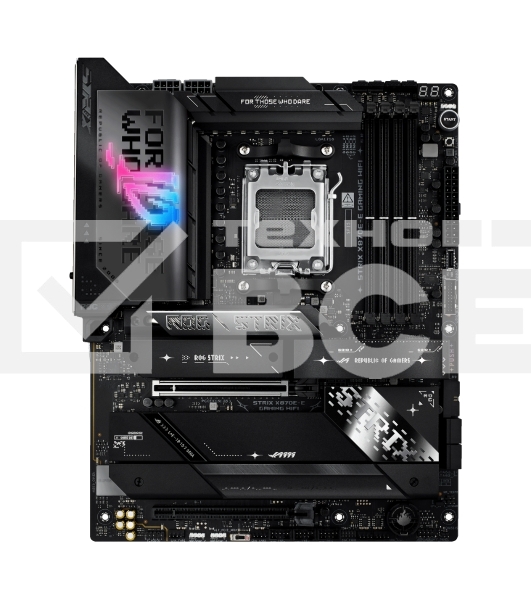 Материнская плата ASUS ROG STRIX X870E-E GAMING WIFI, AM5, AMD X870E, 4xDDR5, 4xSATA, 5xM.2, 1xPCI-E 5.0 x16, 1xPCI-E 4.0 x4, 1xHDMI, 1xUSB-C 3.2 Gen 2, 1xUSB-C 3.2 Gen 2x2, 2xUSB-C 4.0, 1x 5Gb LAN, 9xUSB-A 3.2 Gen 2, 2x3.5 мм, TOSLINK, 1xWi-Fi 7, ATX