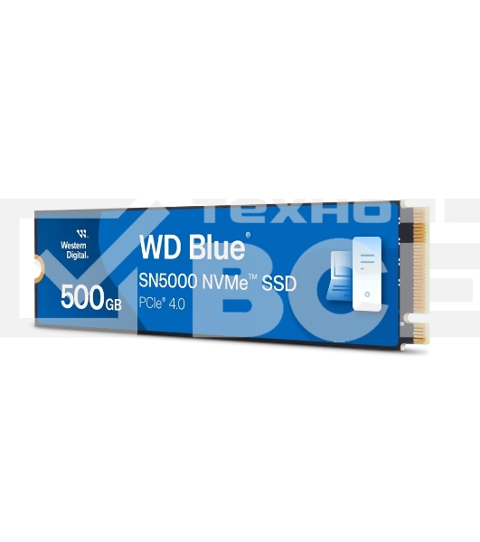 Накопитель SSD WD Blue SN5000, 500Gb, PCIe 4.0 x4, M.2 2280, NVMe, R/W 5000/4000