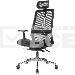 Кресло руководителя Бюрократ MC-912-H черный, сетка с подголов. крестов. металл хром, фото12