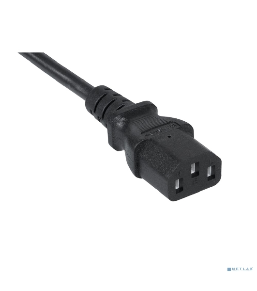 Шнур для блока питания Cabeus, IEC 320 C13, вилка IEC 60320 С14, 0.6 м, 10А, количество проводов и сечении 3x0,75 мм2, цвет: черный