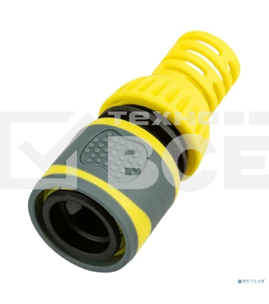 Коннектор для шланга, быстросъемный 1/2' с термопластичной резиной и защитой от перегибов Профи ЧЕТЫРЕ СЕЗОНА