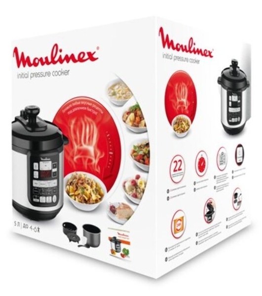 Мультиварка-скороварка Moulinex CE620D32 5л 1000Вт серебристый/черный