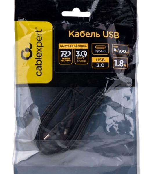 Кабель USB2.0 Cablexpert CC-G-mUSB02S-1.8M, AM/microB, серия Gold, длина 1.8м, серебро, блистер