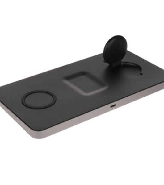 Беспроводное зарядное устройство Satechi ST-X3TWCPM Trio Wireless Charging Pad для телефона, часов и наушников серый космос