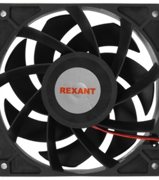 Вентилятор для корпуса Rexant RХ 12038MS 12 VDC черный, 120 мм, 2300 об/мин, 36 дБ, 2 pin