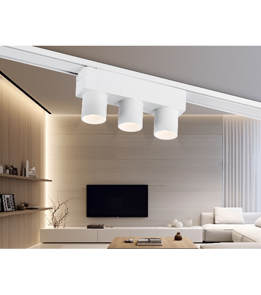 Светильник трековый светодиодный GV1503/3 WH белый IP20 6W 4200K 48V 24° 122*26*55