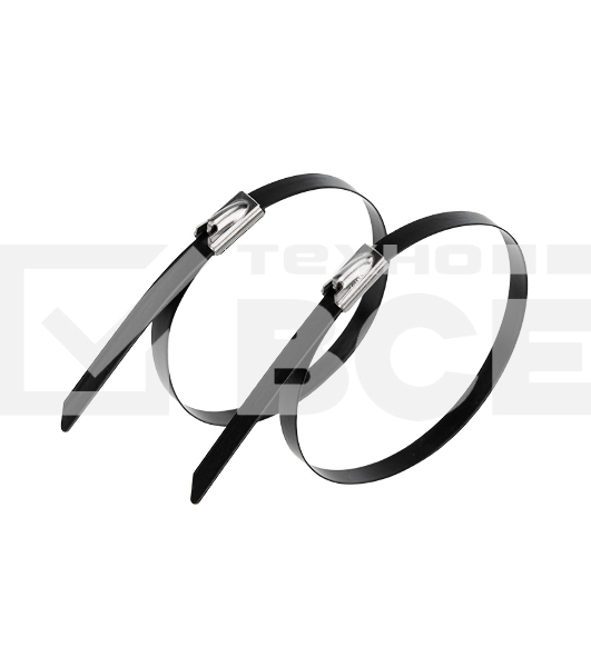 Хомут-стяжка стальная с полимерным покрытием Rexant 400x4,6 мм, упаковка 50 шт.