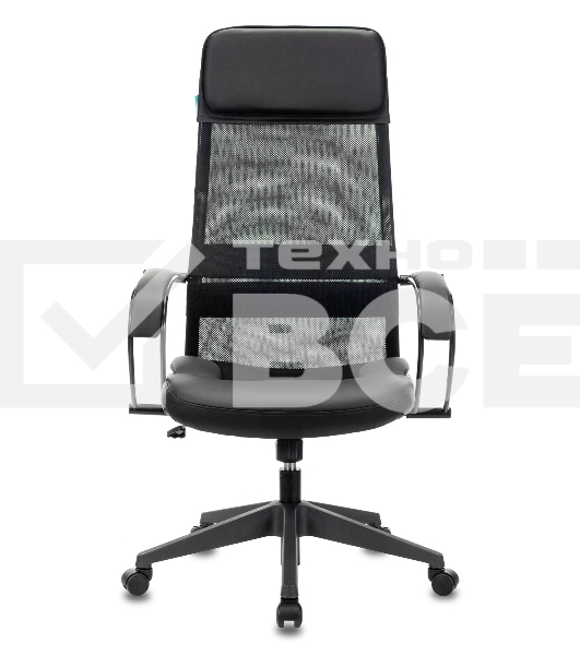Кресло руководителя Бюрократ CH-608/BLACK TW-01 TW-11 черный, спинка сетка, искусст.кожа/ткань
