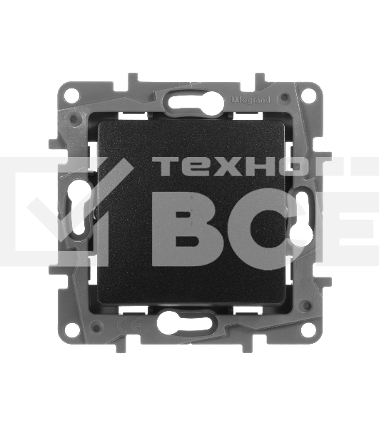 Переключатель с подсветкой, 10AX, антрацит