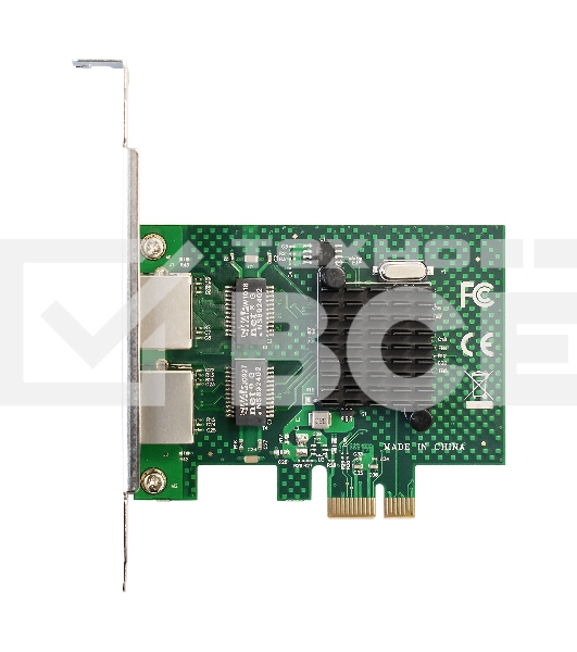 Сетевой адаптер ExeGate EXE-BCM5720 (PCI-E x1 v2.0, порты 2xRJ45, 10/100/1000Mbps, Gigabit Chipset Broadcom BCM5720)