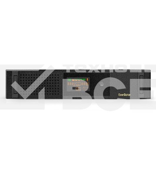 Источник бесперебойного питания ExeGate ServerRM UNL-2000.LCD.AVR.2SH.3C13.USB.2U <2000VA/1200W, Color LCD, AVR, 2*Schuko+3*C13, USB, 2U, установка в стойку, Black>