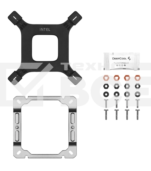 Кулер для процессора DEEPCOOL AG400 DIGITAL WH ARGB белый, 120 мм, алюминий/медь, 2100 об/мин, 31.6 дБ, 4 pin, 220 Вт, 152.7 мм
