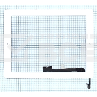 Сенсорное стекло (тачскрин) для iPad 4 белое с кнопкой OEM