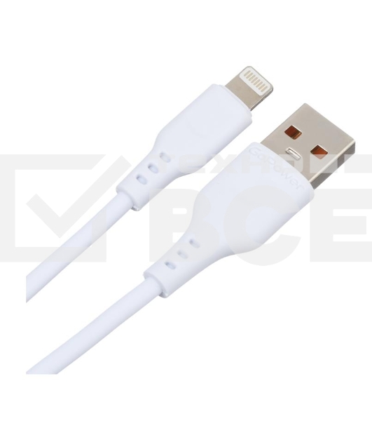 Кабель GoPower USB (M)-LIGHTNING (M) 1M 00-00018567 белый