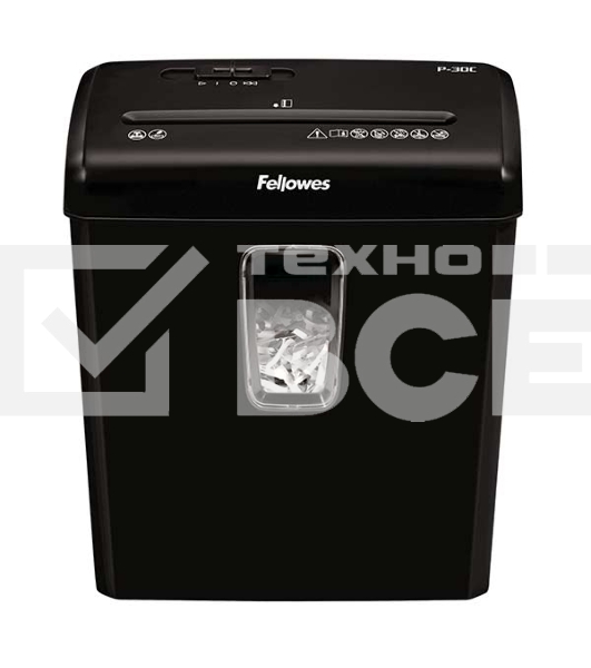 Шредер Fellowes® Powershred® P-30C, DIN P-4, 4х34 мм, 6 лст., 15 лтр.