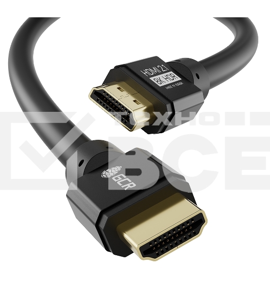 Кабель 5.0m HDMI 2.1, черный, 8K 60Hz, 4K 144Hz, динамический HDR, 4:4:4, Ultra HD, 48.0 Гбит/с, 2 Х экран, армирование, GCR-55553