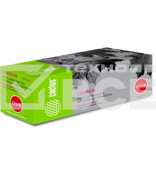 Картридж лазерный Cactus CS-C731M пурпурный (1800 стр.) для Canon LaserBase MF8230 i-Sensys/MF8280 i-Sensys