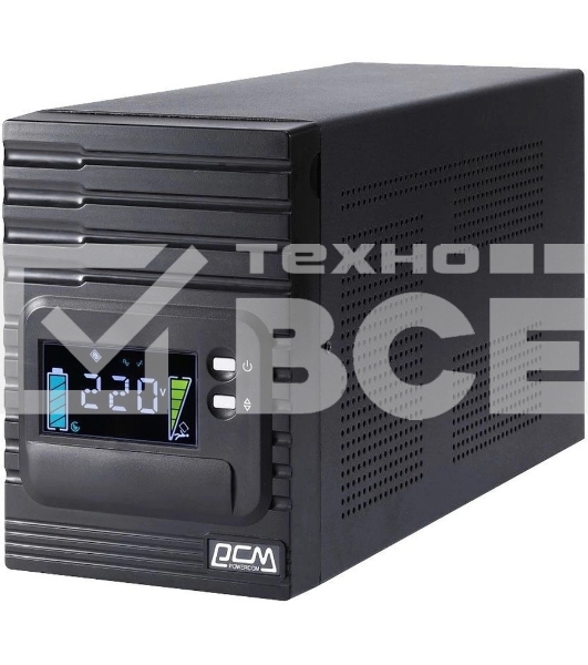Источник бесперебойного питания Powercom Smart King Pro+ SPT-1000-II LCD 800Вт 1000ВА черный