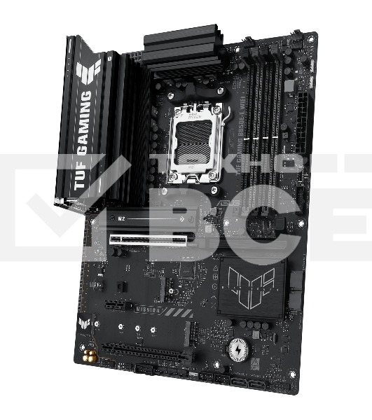 Материнская плата ASUS TUF GAMING B650-E WIFI, AM5, AMD B650, 4xDDR5, 4xSATA, 3xM.2, 1xPCIe 4.0 x16, 1xPCIe 4.0 x16, 1xPCIe x1, 1xDP, 1xHDMI, 1x2.5Gb LAN, Wi-Fi 6E, Bluetooth 5.3, 2xUSB-C (1x10Gbps, 1x20Gbps), 3xUSB-A 5Gbps, 2xUSB-A 10Gbps, 3xUSB-A 2.0, 5