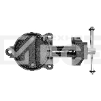 Тиски слесарные BVH-150, 150 мм, поворотные, стальная направляющая, с наковальней Denzel, фото11