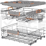 Посудомоечная машина встраиваемая Gorenje GV673B65 16 комплектов, 3 корзины, инверторный мотор, отсрочка старта, Wi-Fi управление, сенсорное управление, полный AquaStop, сенсор уровня воды, энергоэффективность А+++, уровень шума 42 дБ, белый, фото17