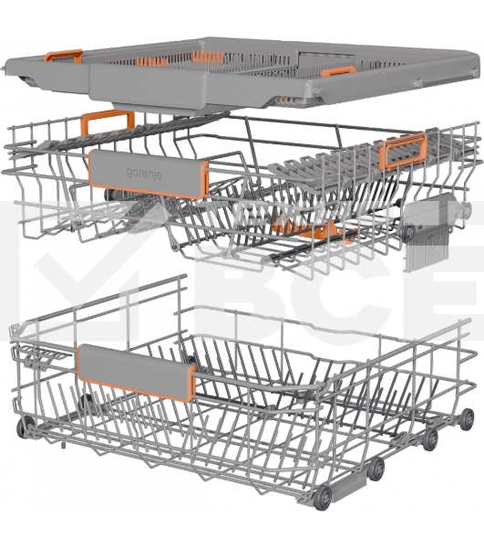 Посудомоечная машина встраиваемая Gorenje GV673B65 16 комплектов, 3 корзины, инверторный мотор, отсрочка старта, Wi-Fi управление, сенсорное управление, полный AquaStop, сенсор уровня воды, энергоэффективность А+++, уровень шума 42 дБ, белый