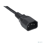 Шнур для блока питания Cabeus, IEC 320 C13, вилка IEC 60320 С14, 0.6 м, 10А, количество проводов и сечении 3x0,75 мм2, цвет: черный, фото 1