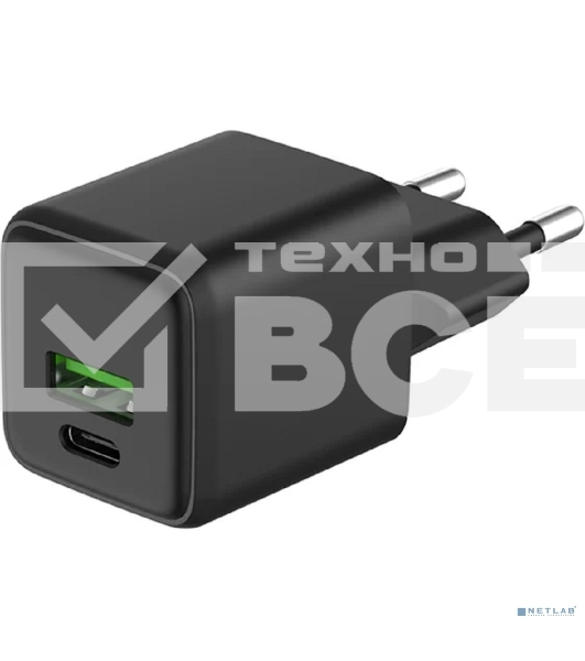 Сетевое зарядное устройство Rexant с двумя портами USB-A и Type-C, 20Вт GaN
