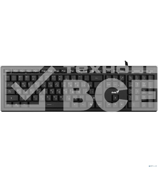 Клавиатура проводная Genius SlimStar 820, черный, USB, 104 клавиши 31310055402