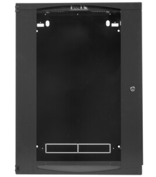 Шкаф настенный Next, 15U 550x450, стеклянная дверь, черный