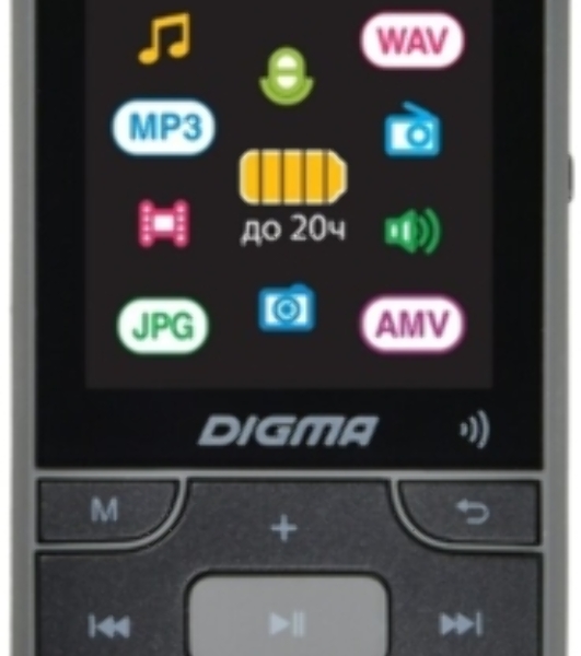 Плеер Hi-Fi Flash Digma Z4 BT 16Gb черный/1.5'/FM/microSD/clip