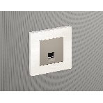 Комплект механизма компьютерной розетки ALFA Серо-бежевый матовый RJ-45(8P8C) CAT6 с шторкой QUANT (AP3720, VM188) MA372010, фото4