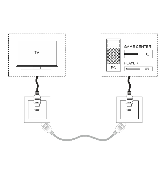Розетка HDMI (серебряный)